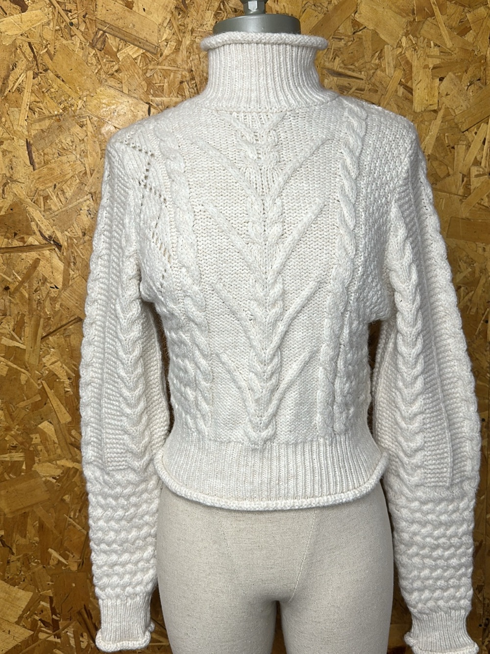 Cozy Cream Cable Turtleneck Sweater